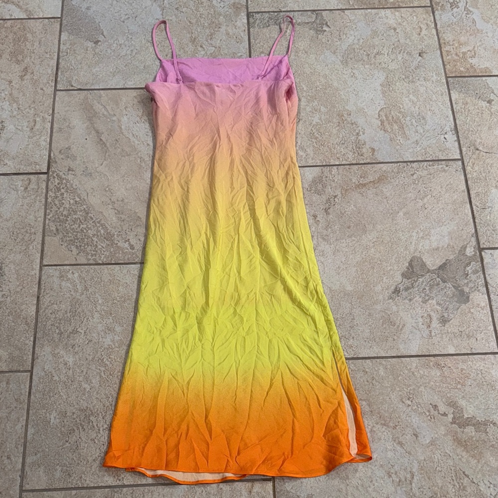 Express Sunset Spaghetti Strap Dress Size Medium - Picture 7 of 8